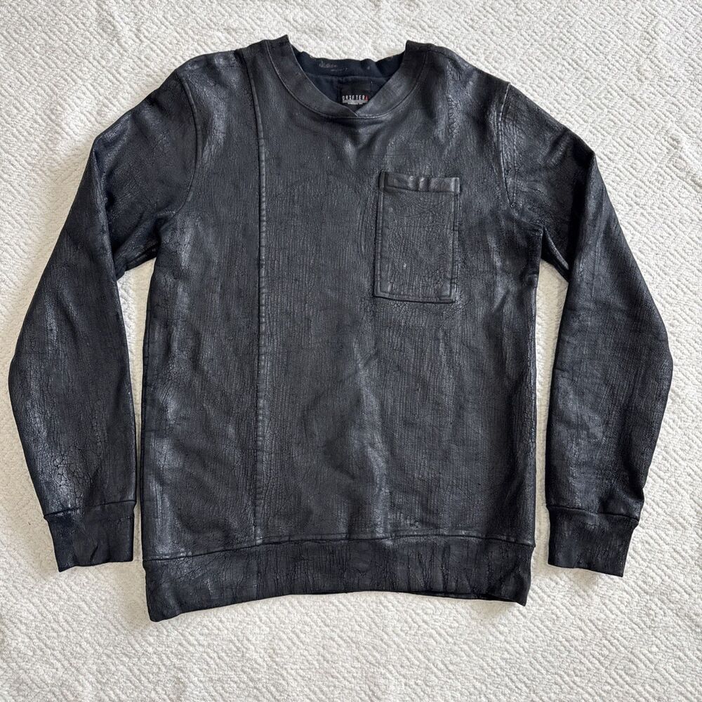 DRIFTER  Mens Medium  Black Pullover  Long Sleeve Heavyweight Sweatshirt